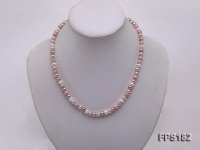 6.5-7mm Multi-color Flat Freshwater Pearl Necklace and Bracelet Set