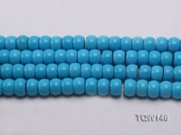 Wholesale 8x12mm Flatly Round Blue Turquoise Beads Loose String