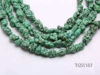 Wholesale 14x18mm Irregular Green Turquoise Beads Loose String