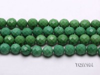 Wholesale 16mm Round Green Faceted Turquoise Beads Loose String