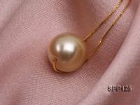 11mm Golden South Sea Pearl Pendant with 18k Gold Chain