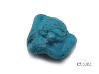 Stylish 60x60mm Blue Turquoise Craftwork Carved with a tortoise