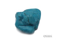 Stylish 60x60mm Blue Turquoise Craftwork Carved with a tortoise