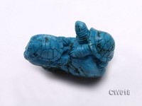 Stylish 35x70mm Blue Turquoise Craftwork with Two turtles