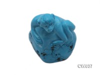 Stylish 30x30mm Blue Monkey-shaped Turquoise Craftwork