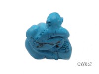 Stylish 30x30mm Blue Monkey-shaped Turquoise Craftwork
