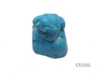 Stylish 35x30mm Blue Monkey-shaped Turquoise Craftwork