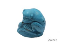 Stylish 32x30mm Blue Monkey-shaped Turquoise Craftwork