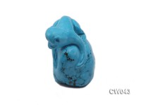 Stylish 32x25mm Blue Monkey-shaped Turquoise Craftwork