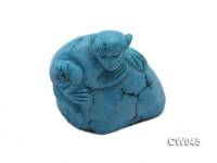 Stylish 40x25mm Blue Monkey-shaped Turquoise Craftwork