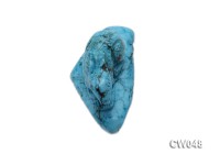 Stylish 55x30mm Blue Rabbit-shaped Turquoise Craftwork