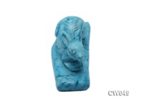 Stylish 56x27mm Blue Rabbit-shaped Turquoise Craftwork