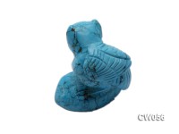 Stylish 40x26mm Blue Owl-shaped Turquoise Craftwork