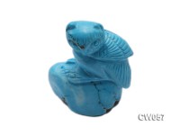 Stylish 40x22mm Blue Owl-shaped Turquoise Craftwork