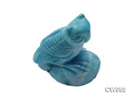 Stylish 45x28mm Blue Owl-shaped Turquoise Craftwork