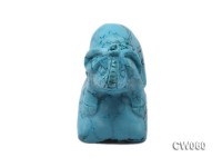 Stylish 40x30mm Blue Elephant-shaped Turquoise Craftwork