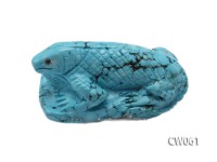 Stylish 55x35mm Blue Lizard-shaped Turquoise Craftwork