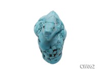 Stylish 50x26mm Blue Lizard-shaped Turquoise Craftwork