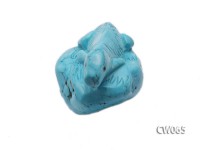 Stylish 65x38mm Blue Lizard-shaped Turquoise Craftwork