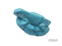 Stylish 65x38mm Blue Lizard-shaped Turquoise Craftwork