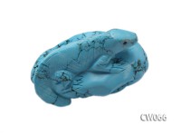 Stylish 60x38mm Blue Lizard-shaped Turquoise Craftwork