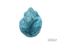 Stylish 62x36mm Blue Lizard-shaped Turquoise Craftwork