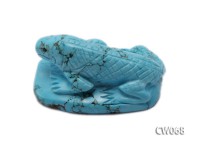 Stylish 52x31mm Blue Lizard-shaped Turquoise Craftwork