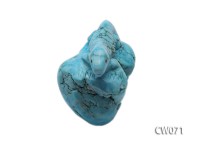 Stylish 60x43mm Blue Lizard-shaped Turquoise Craftwork