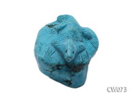 Stylish 65x55mm Blue Lizard-shaped Turquoise Craftwork