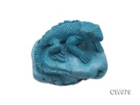 Stylish 83x68mm Blue Lizard-shaped Turquoise Craftwork