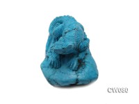 Stylish 90x62mm Blue Lizard-shaped Turquoise Craftwork