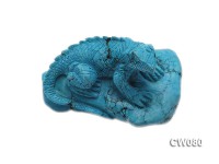 Stylish 90x62mm Blue Lizard-shaped Turquoise Craftwork