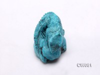 Stylish 75x50mm Blue Lizard-shaped Turquoise Craftwork