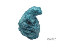 Stylish 60x40mm Blue Lizard-shaped Turquoise Craftwork