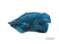 Stylish 75x30mm Blue Lizard-shaped Turquoise Craftwork