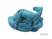Stylish 65x35mm Blue Horse-shaped Turquoise Craftwork