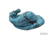 Stylish 68x35mm Blue Horse-shaped Turquoise Craftwork