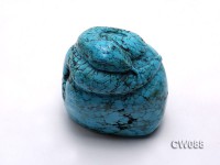 Stylish 47x30mm Blue Snake-shaped Turquoise Craftwork