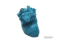 Stylish 68x35mm Blue Dinosaur-shaped Turquoise Craftwork
