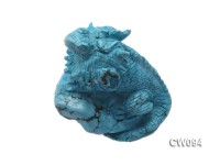 70x45mm Blue Dinosaur-shaped Turquoise Craftwork