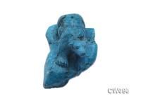 Stylish 75x60mm Blue Bear-shaped Turquoise Craftwork
