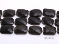 Wholesale 30x40mm Black Faceted Agate Pieces String