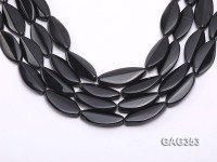 Wholesale 17x35mm Black Oval Faceted Agate Pieces String