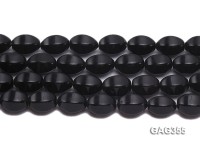 Wholesale 13x18mm Black Oval Faceted Agate Beads String