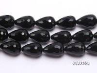 Wholesale 20x30mm Drip-shaped Faceted Agate Beads String