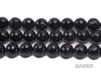Wholesale 18mm Black Round Faceted Agate Beads String