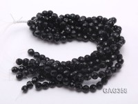 Wholesale 12mm Black Round Faceted Agate Beads String