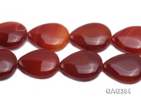 Wholesale 30x40mm Red Drop-shaped Agate Pieces String