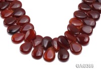 Wholesale 20x30mm Red Drop-shaped Agate Pieces String