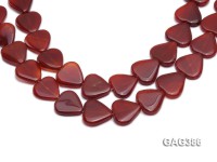 Wholesale 22mm Red Heart-shaped Agate Pieces String